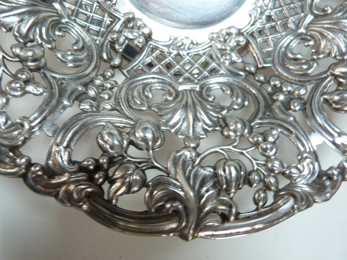 Openwork Cup In Solid Silver Rich Decor -photo-4