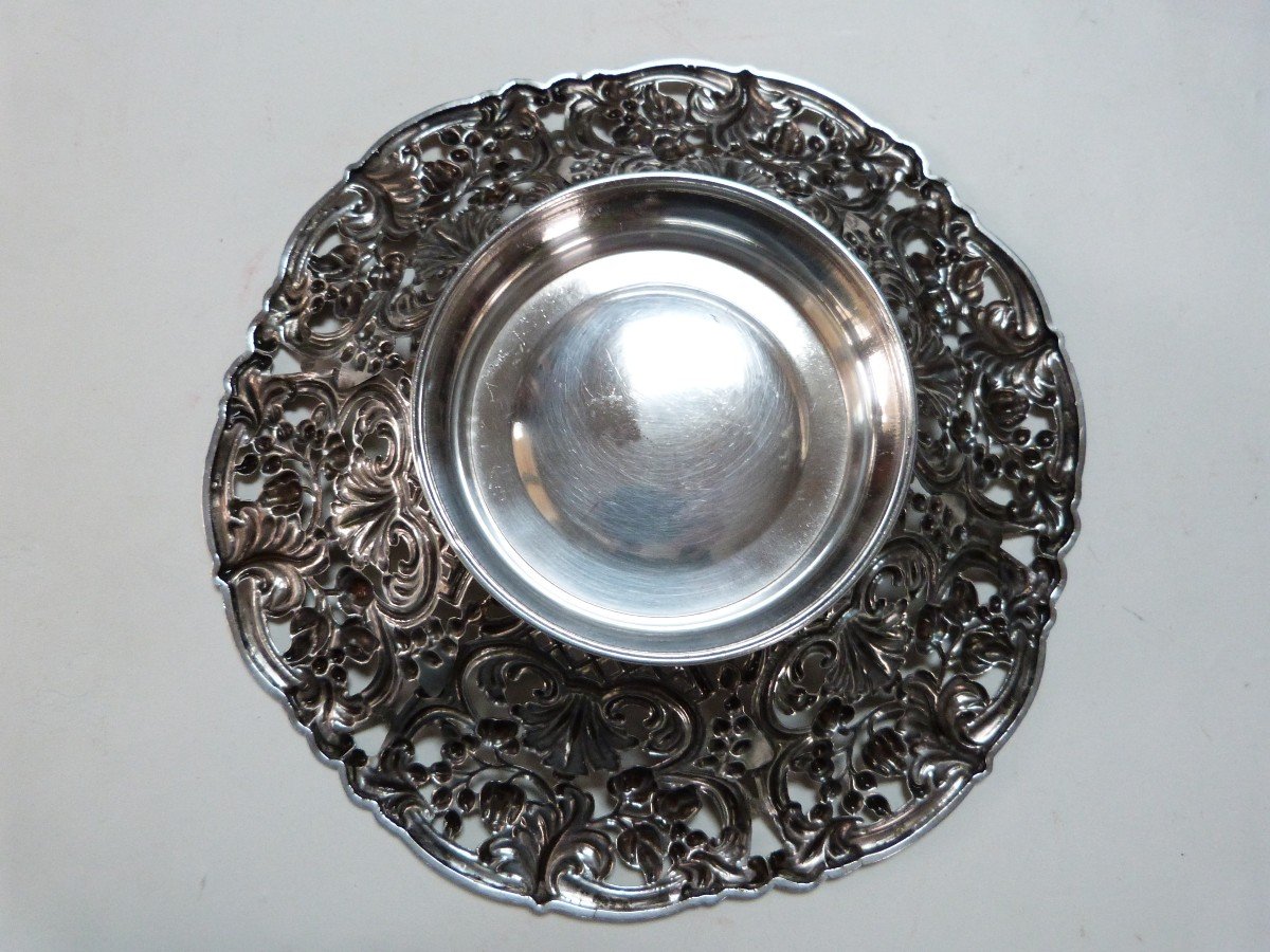 Openwork Cup In Solid Silver Rich Decor -photo-3