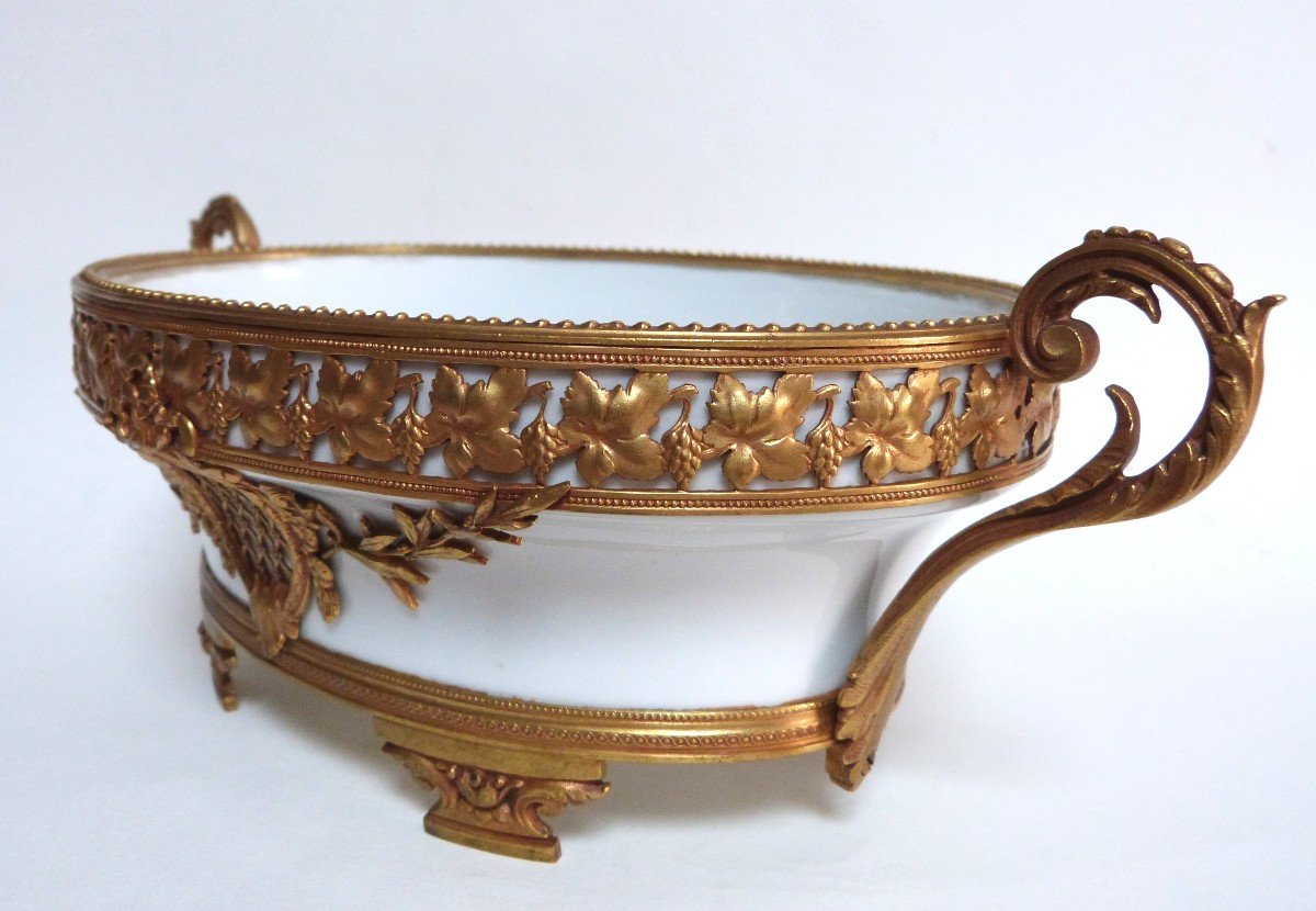 Jardinière In Sèvres Porcelain 1845 And Gilt Bronze For The Château Des Tuileries-photo-3