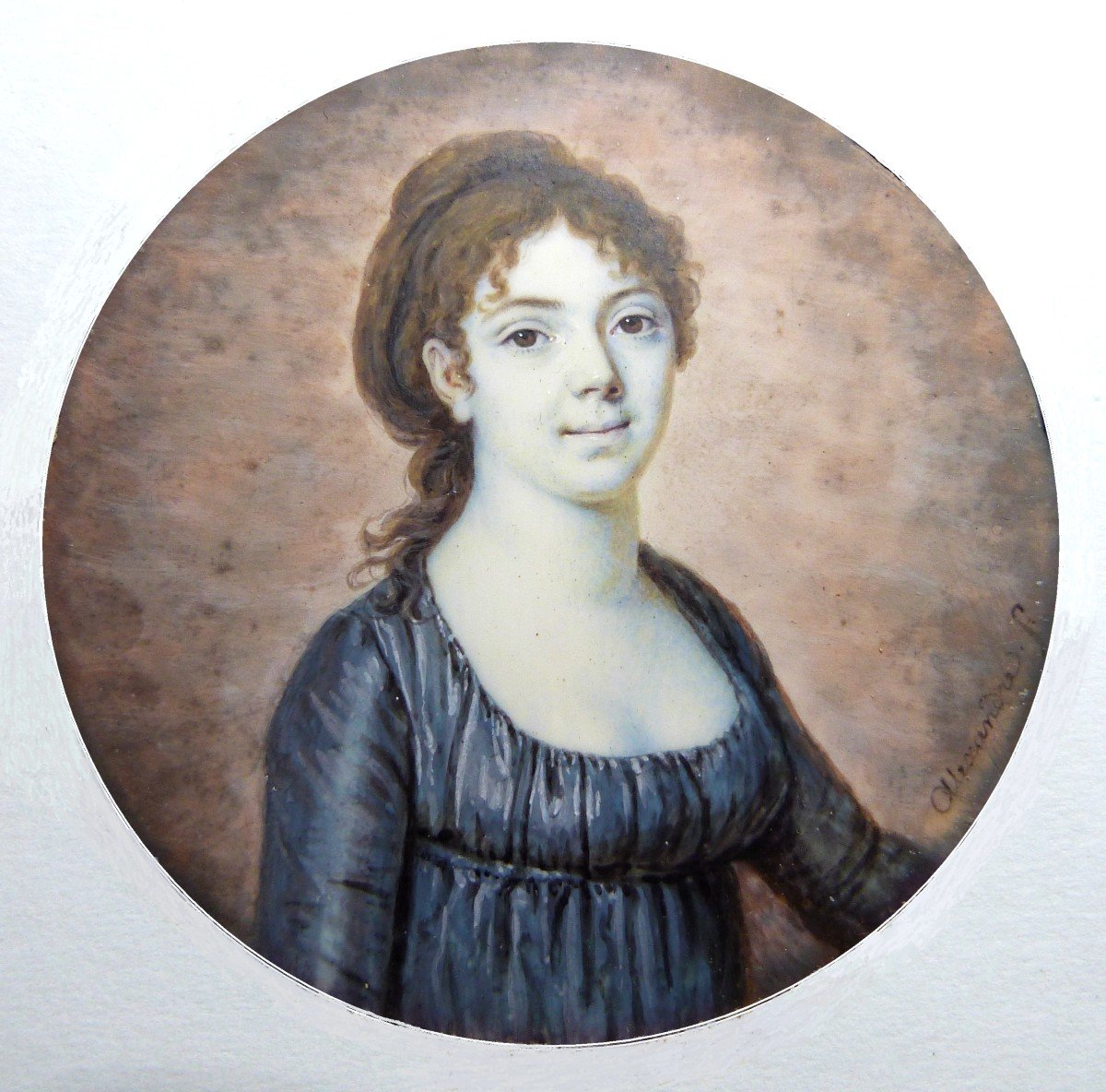 Louis Alexandre Miniature XVIIIth Portrait Of Elisabeth Lefebvre De Ladonchamps-photo-2