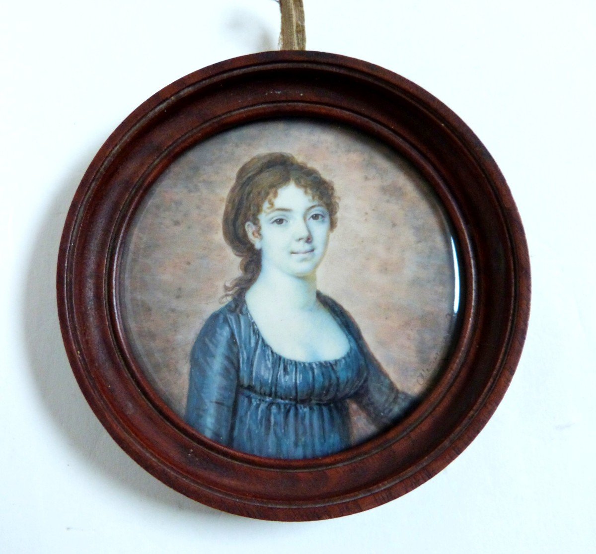 Louis Alexandre Miniature XVIIIeme Portrait d'Elisabeth Lefebvre de Ladonchamps