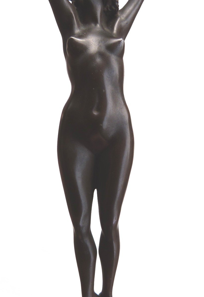 Claire Colinet Bronze Sculpture Female Nude Andalusian Dancer Art Deco -photo-4