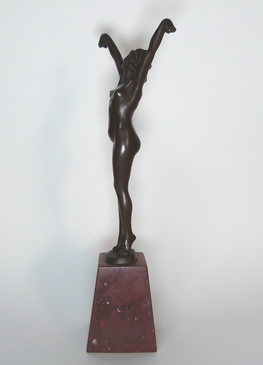 Claire Colinet Bronze Sculpture Female Nude Andalusian Dancer Art Deco -photo-2