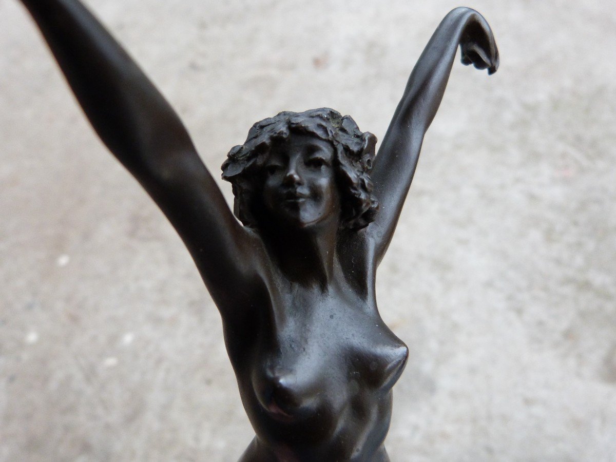 Claire Colinet Bronze Sculpture Female Nude Andalusian Dancer Art Deco -photo-4