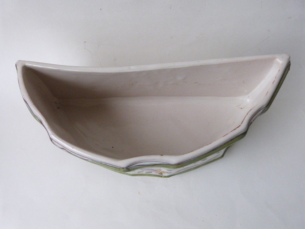 Half Moon Planter In Martres Tolosane Earthenware Signed By The Marestan Workshop -photo-3