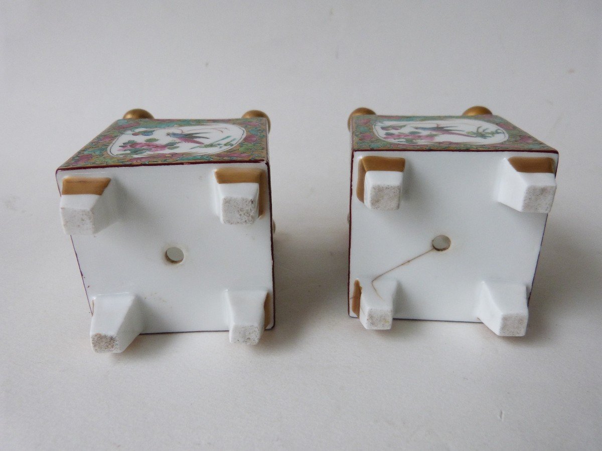 Pair Of Porcelain Planter Pots In The Cantonese Style, 19th Century -photo-3