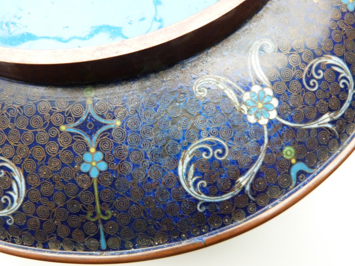 Chinese Cloisonné Enamel Dish, 19th Century -photo-4