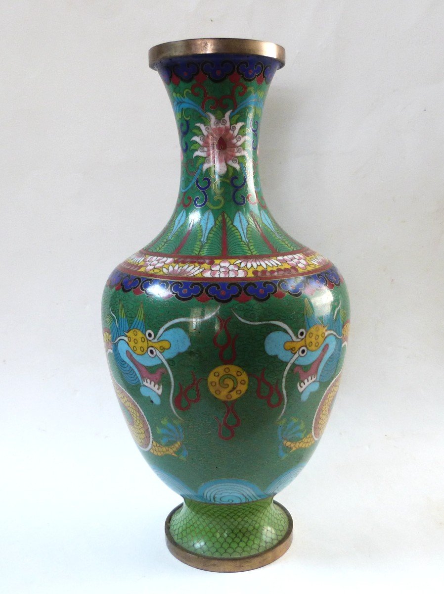 Chinese Cloisonné Enamel Vase, 19th Century