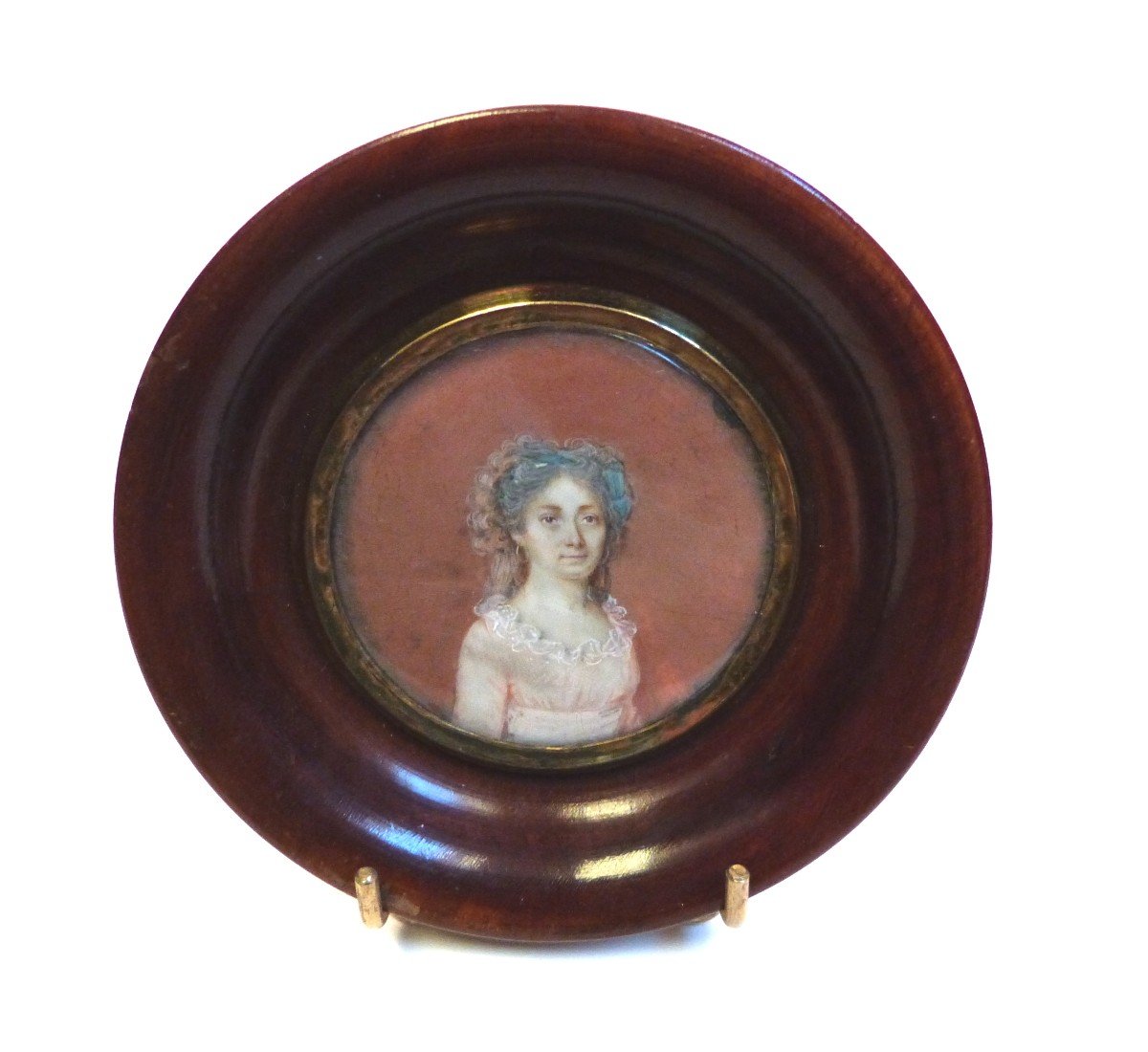 Miniature Portrait De Femme Fin Du XVIIIeme Début Du XIXeme Siècle -photo-2