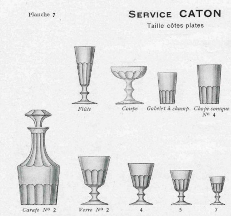 12 Verres A Porto En Cristal De Saint Louis Modèle Caton XIXeme-photo-2