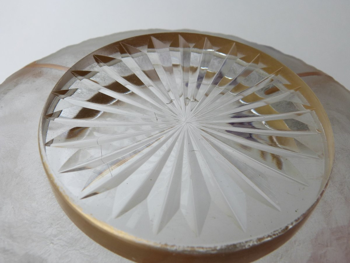 Legras Art Nouveau Cup In Acid-etched Glass With Japanese Decor -photo-7