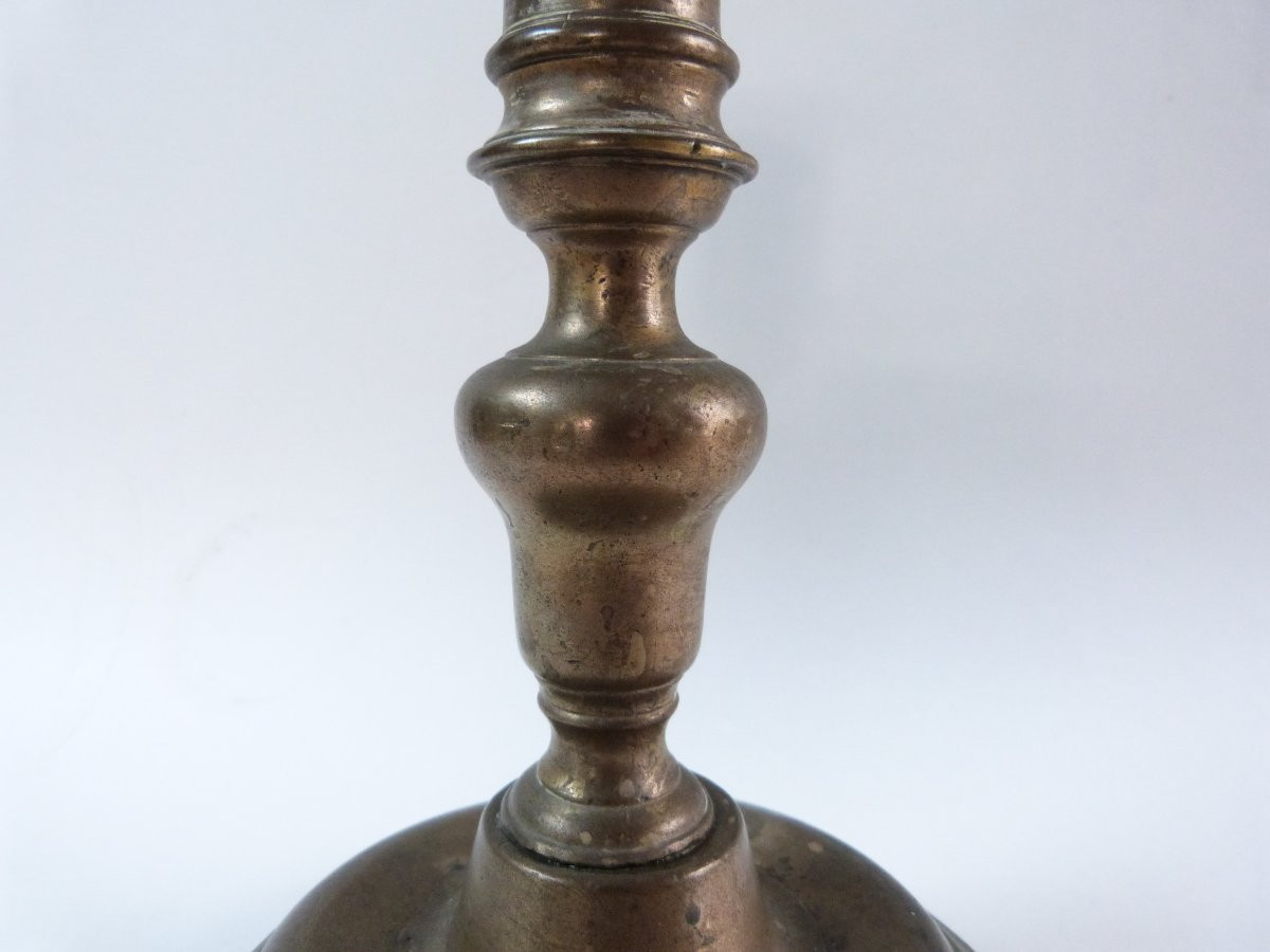Small Bronze Candlestick From The Louis XIII Period, First Half Of The 17th Century -photo-1