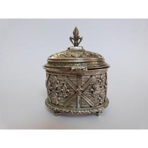 L Oudry Jewelry Box Legitimist Monarchy Fleur De Lys