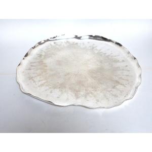 Christofle Rare Natural Impression Water Lily Leaf Tray Dated 1881 