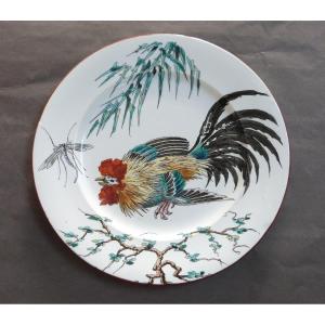 Bordeaux Vieillard And Eugène Millet Enamel Dish Japanese Decor Large Birds