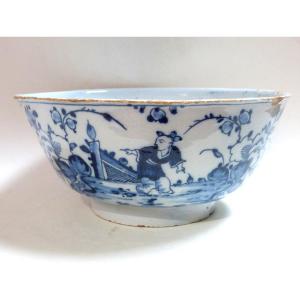 Large Delftware Bowl Or Deftware Holland - England XVIIIth 