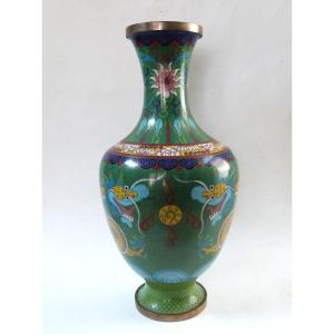 Chinese Cloisonné Enamel Vase, 19th Century