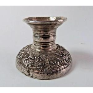 Solid Silver Opium Smoking Set China 19th Century