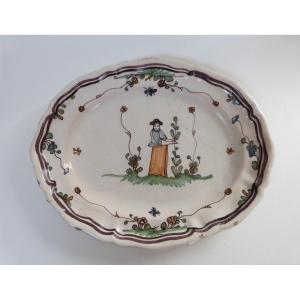 Moncaut South West Earthenware Dish, 18th Century 