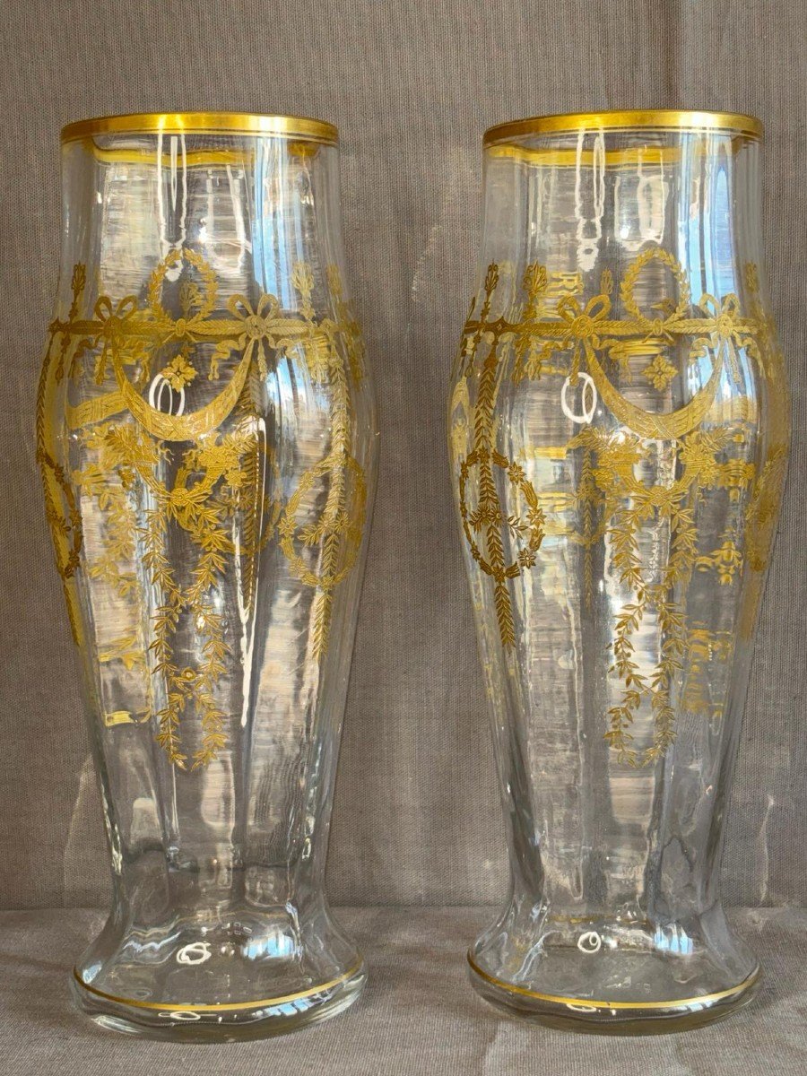 Paire De Vases En Cristal-photo-2