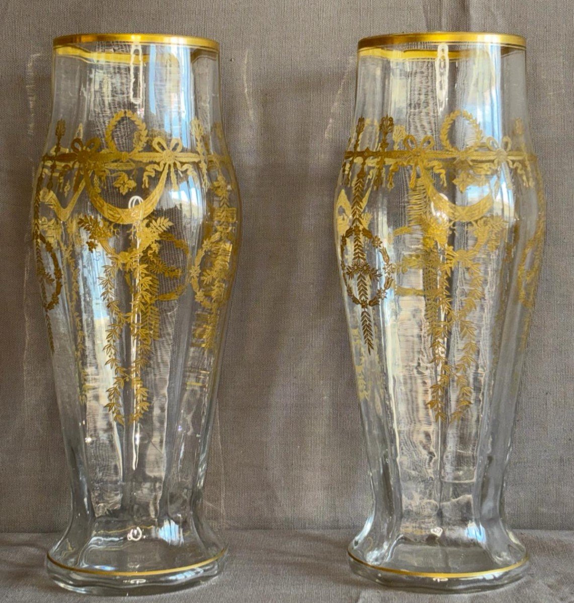 Paire De Vases En Cristal-photo-3