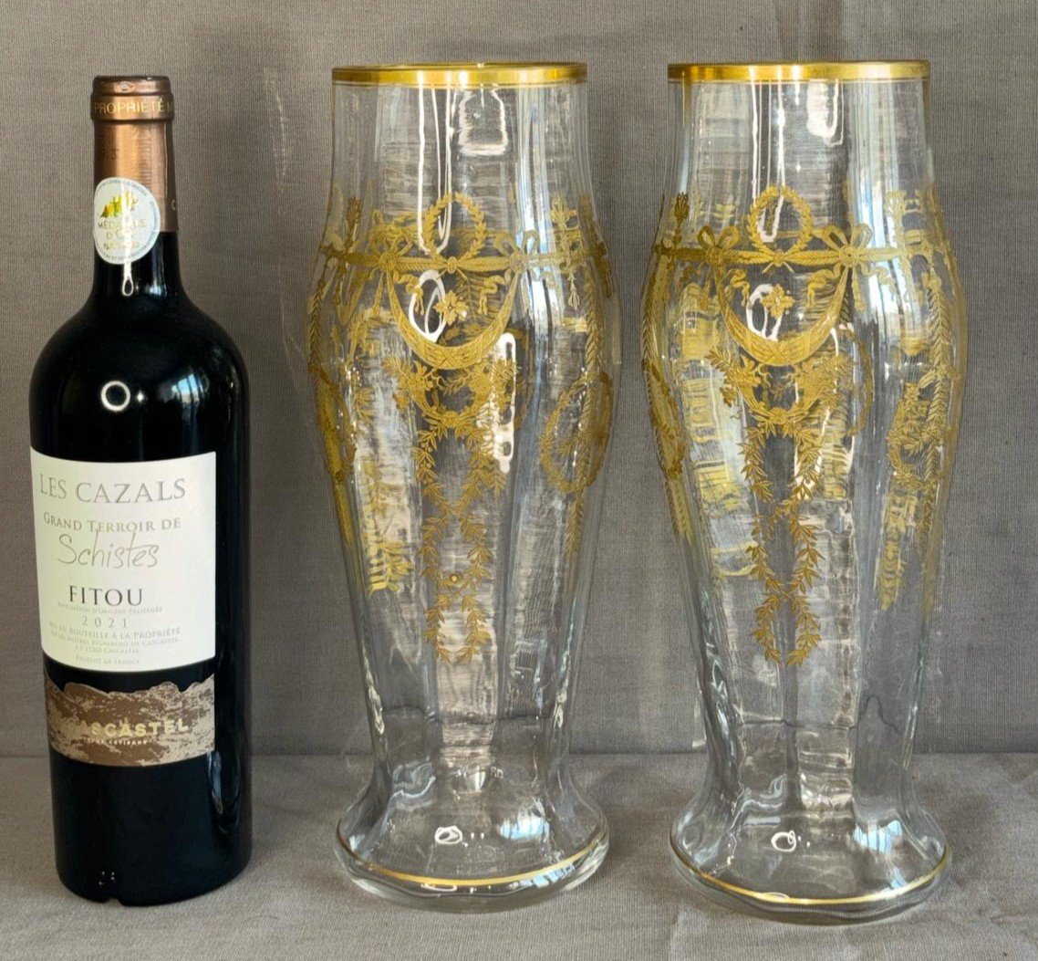 Paire De Vases En Cristal-photo-1