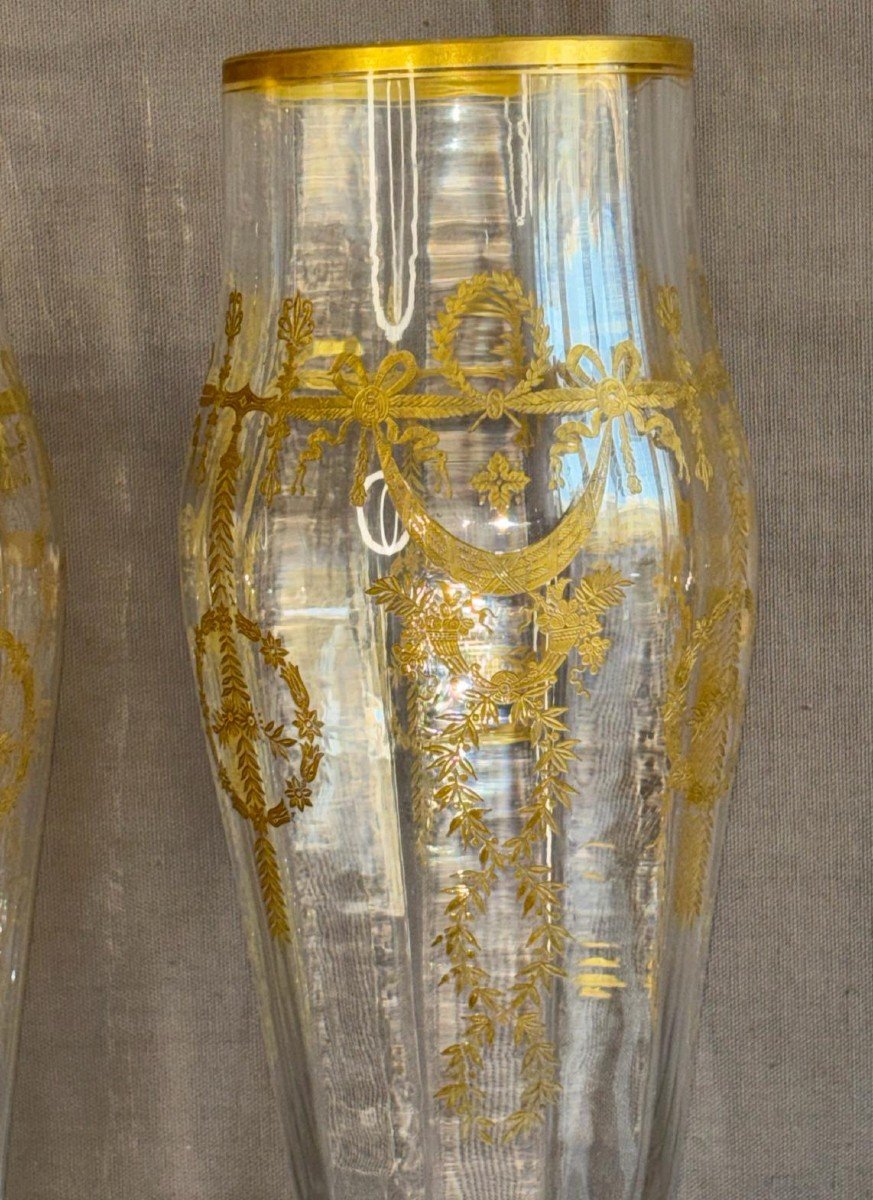 Paire De Vases En Cristal-photo-4