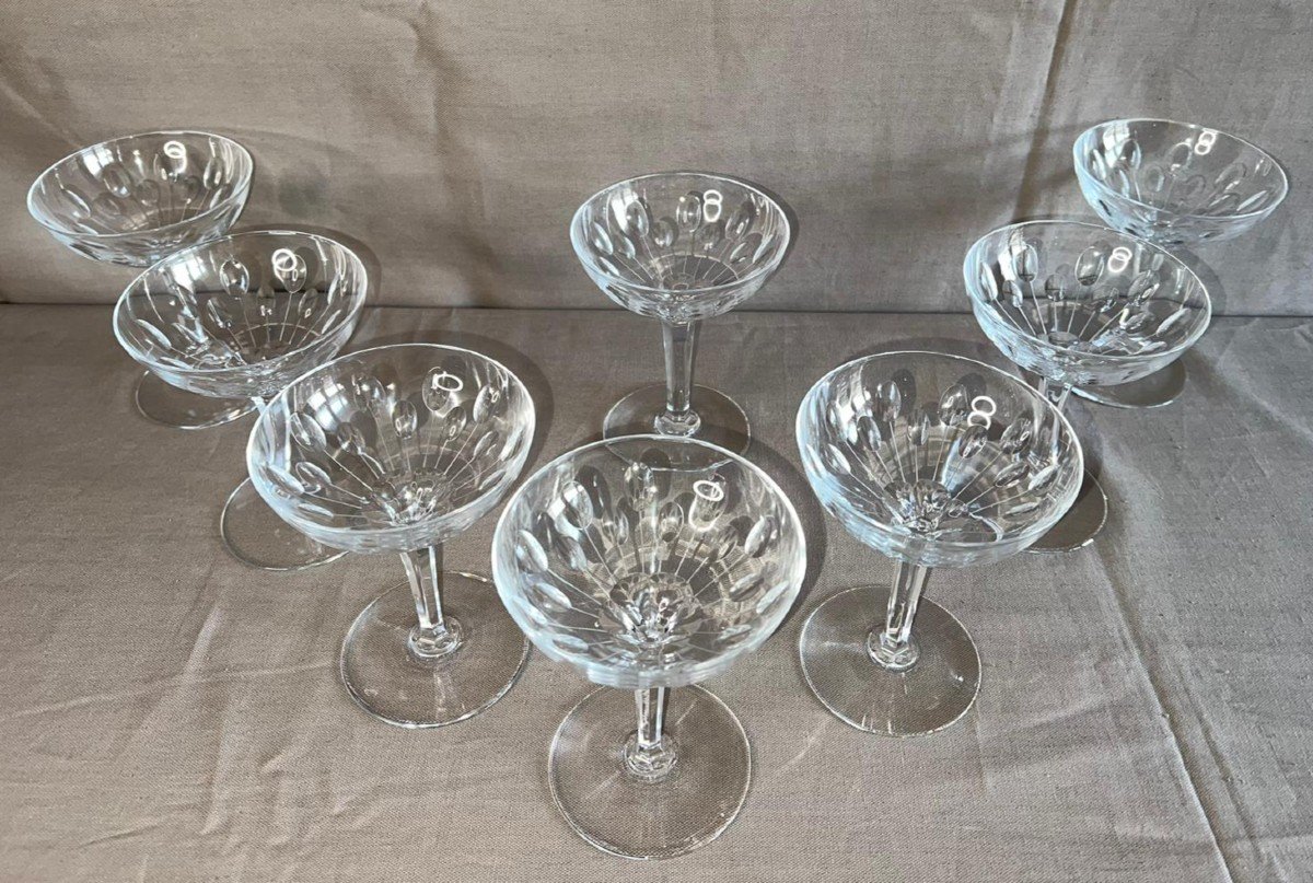 8 Crystal Champagne Glasses-photo-2