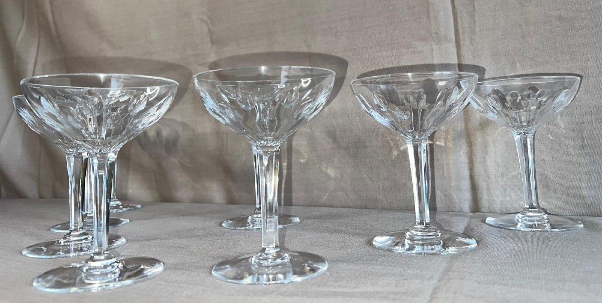 8 Crystal Champagne Glasses-photo-1