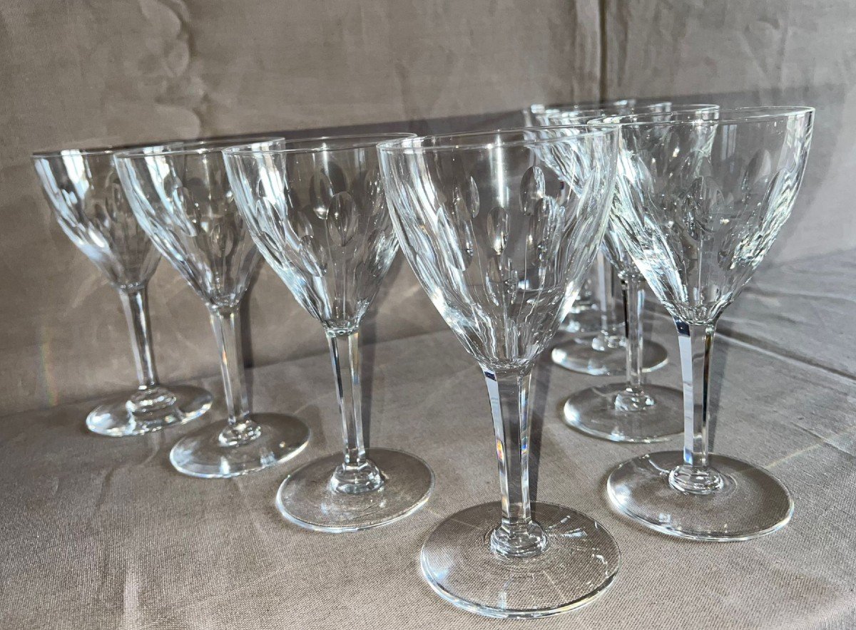 Set Of 8 Crystal Wine Glasses-photo-4