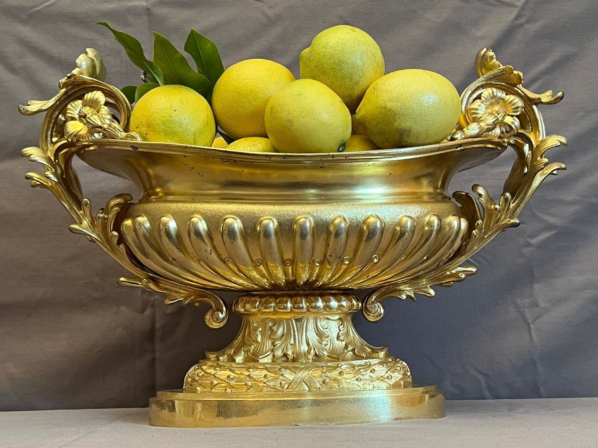 Exceptional Rocaille Style Planter / Bowl, Napoleon III Period, 19th Century.-photo-2