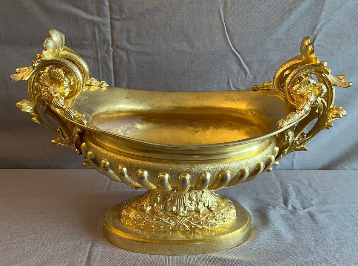 Exceptional Rocaille Style Planter / Bowl, Napoleon III Period, 19th Century.-photo-1