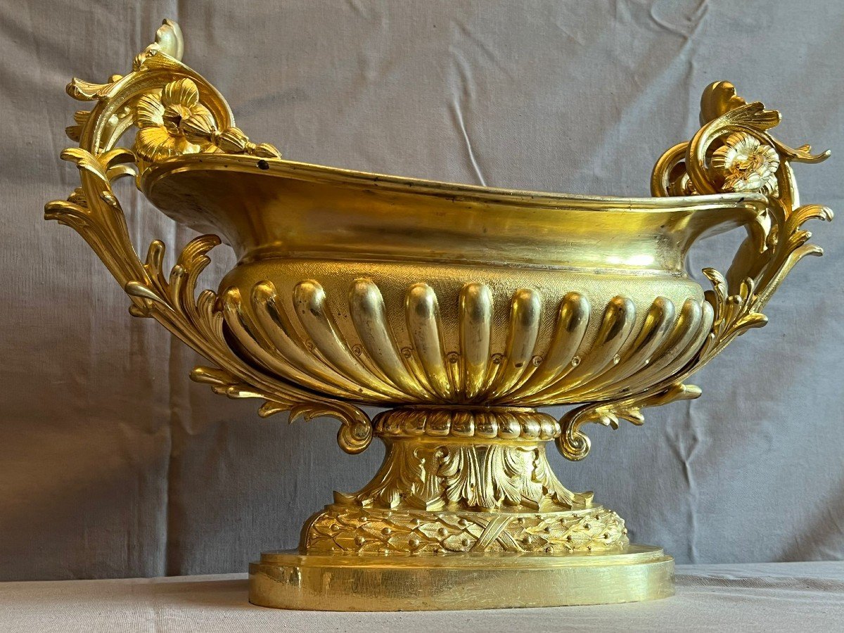 Exceptional Rocaille Style Planter / Bowl, Napoleon III Period, 19th Century.-photo-4