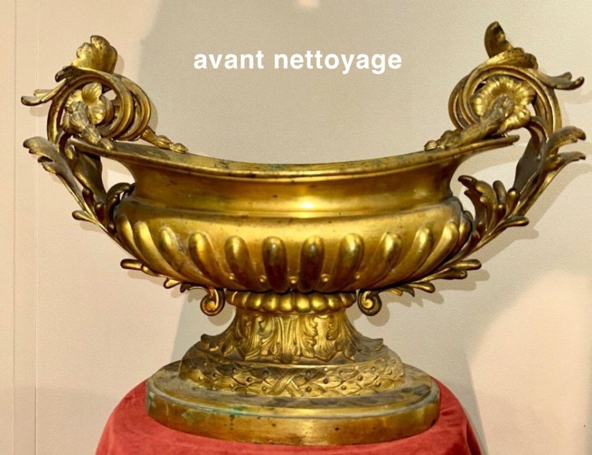 Exceptional Rocaille Style Planter / Bowl, Napoleon III Period, 19th Century.-photo-5