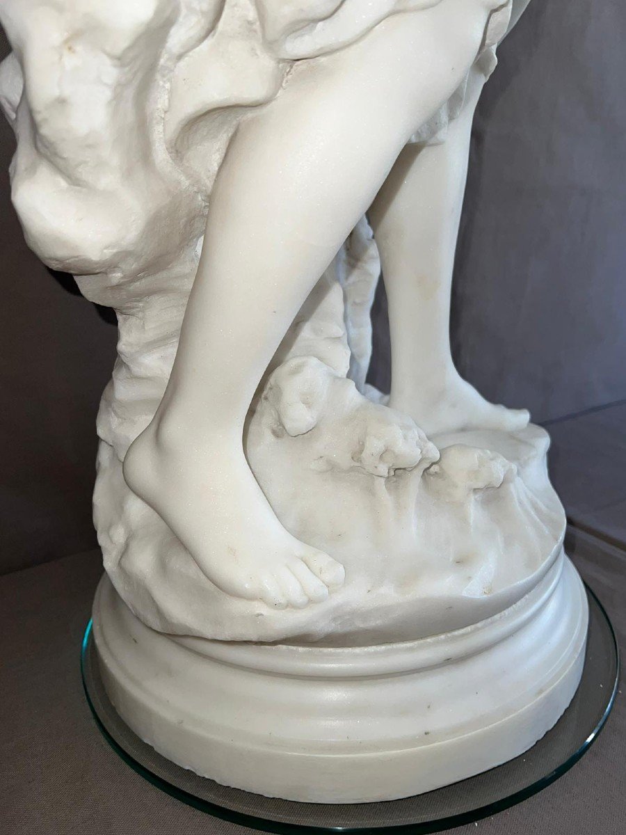 Very Beautiful Marble Mathurin Moreau (1822-1912)-photo-6