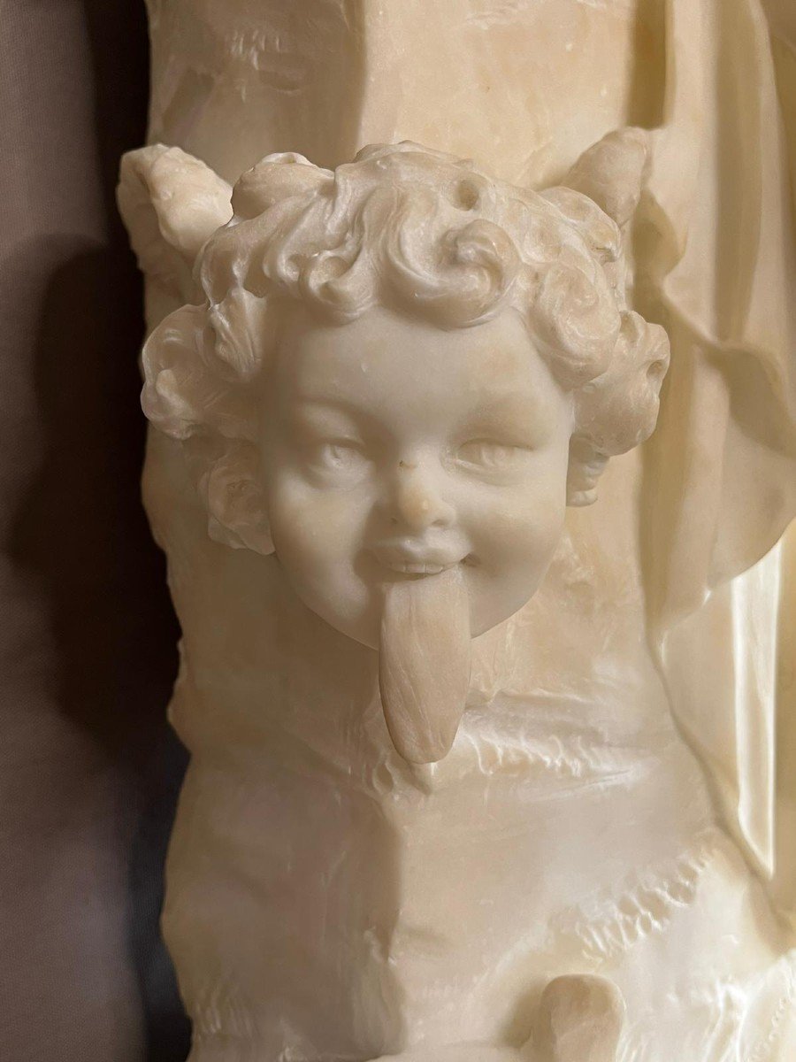 Carrara Marble Sculpture By Fiaschi Emilio 19th Century-photo-4