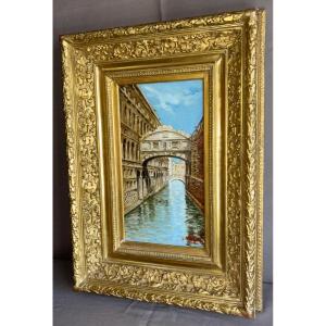 Oil Painting On Canvas The Bridge Of Sighs Venice