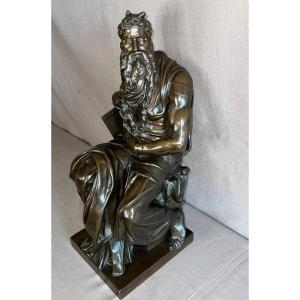 Bronze Sculpture Moses F. Barbedienne 19th Century