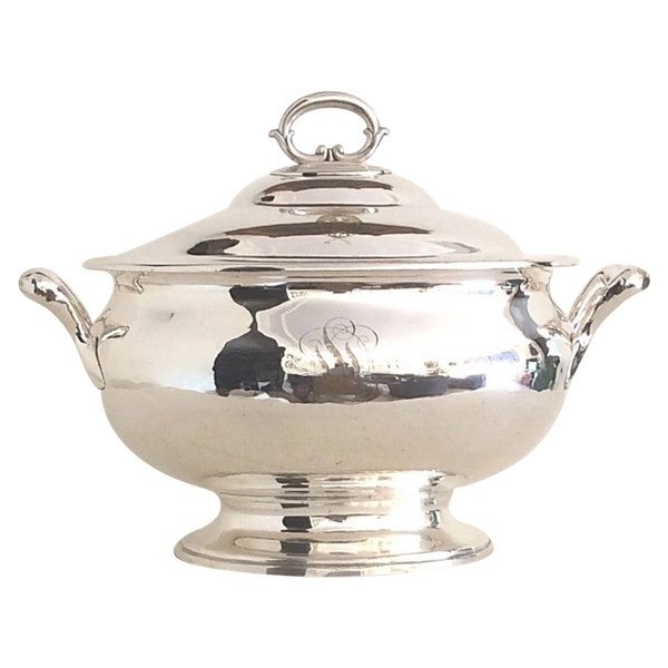 Large Tureen In Silver Plated Metal - Transatlantic Liner Le Bremes