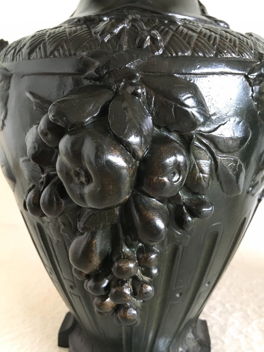 Pair Of Large Vases, Signed Guenardeau, Art Nouveau-photo-5