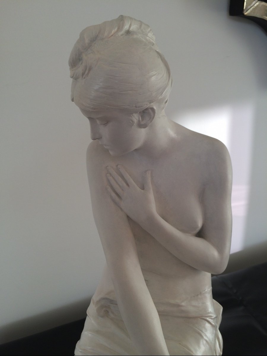 Sculpture en Terre Cuite, Femme Nue, de Paul Hippolyte Delaroche-photo-4