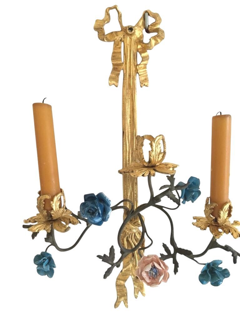 Pair Of Louis XVI Style Sconces. 19th Century