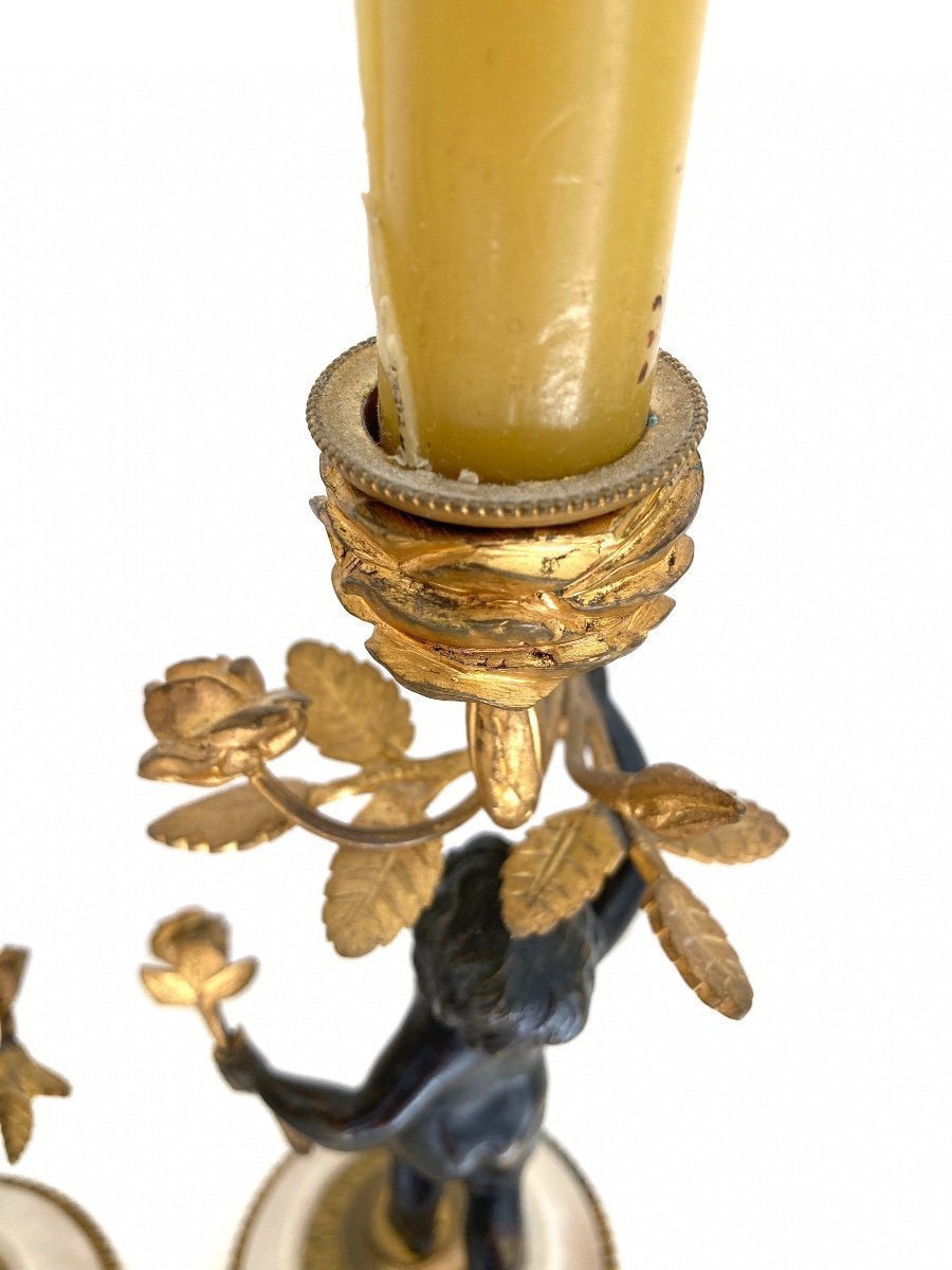 Candelabra With Putti Decor, 19th Century-photo-2