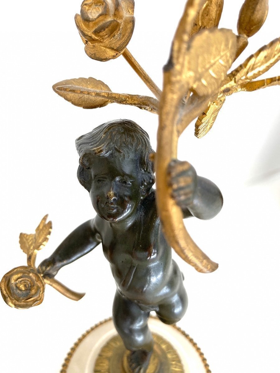 Candelabra With Putti Decor, 19th Century-photo-3