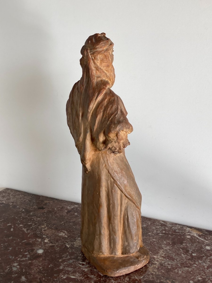 Terracotta, Orientalist, By Léon Fourquet (1901), Early 20th Century-photo-1