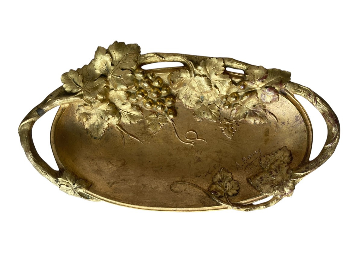 Gilded Bronze Pocket Emptier, A. Bouny, Art Nouveau-photo-2