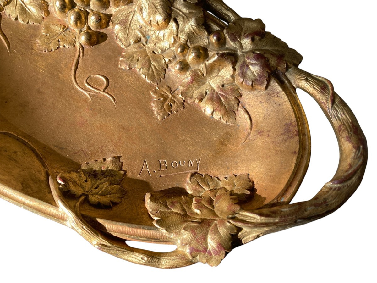 Gilded Bronze Pocket Emptier, A. Bouny, Art Nouveau-photo-4