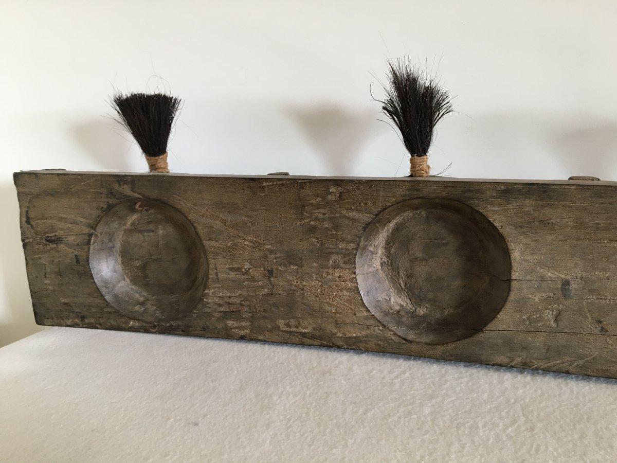 Wooden Clothes Rack, African Work, 20th C.-photo-3