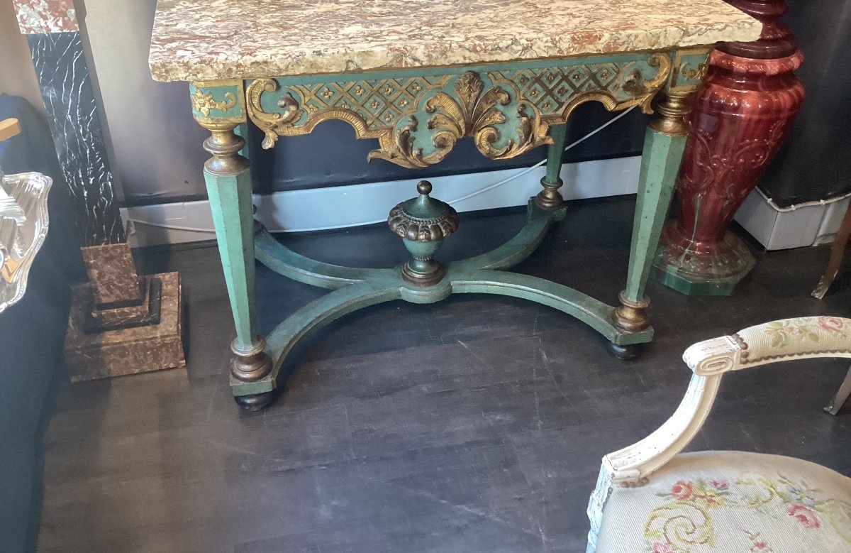 Italian Console In Painted Wood