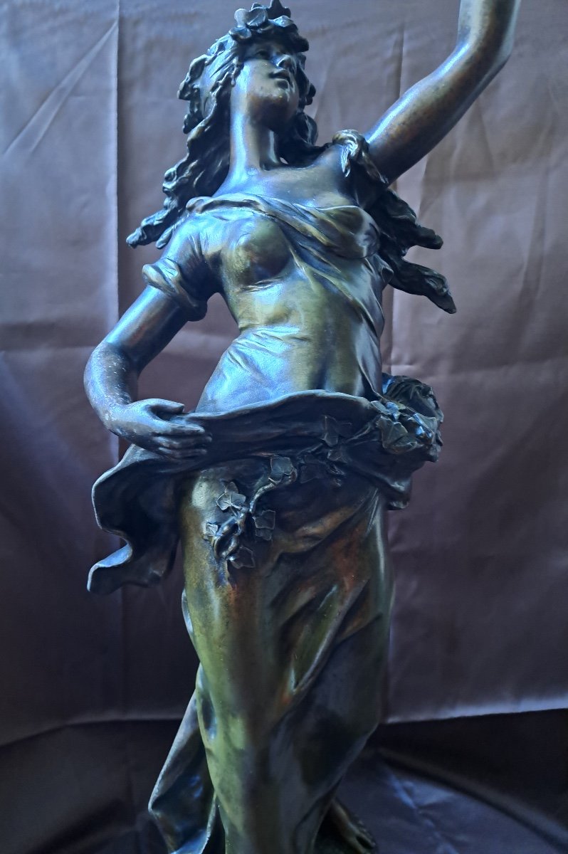 Spelter Sculpture A. Moreau-photo-2